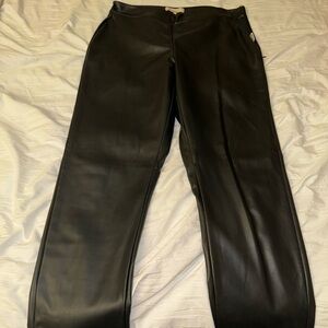 MESHKI Black Leather Pants